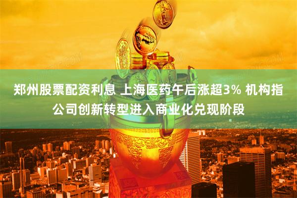 郑州股票配资利息 上海医药午后涨超3% 机构指公司创新转型进入商业化兑现阶段