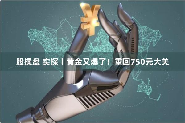 股操盘 实探丨黄金又爆了！重回750元大关